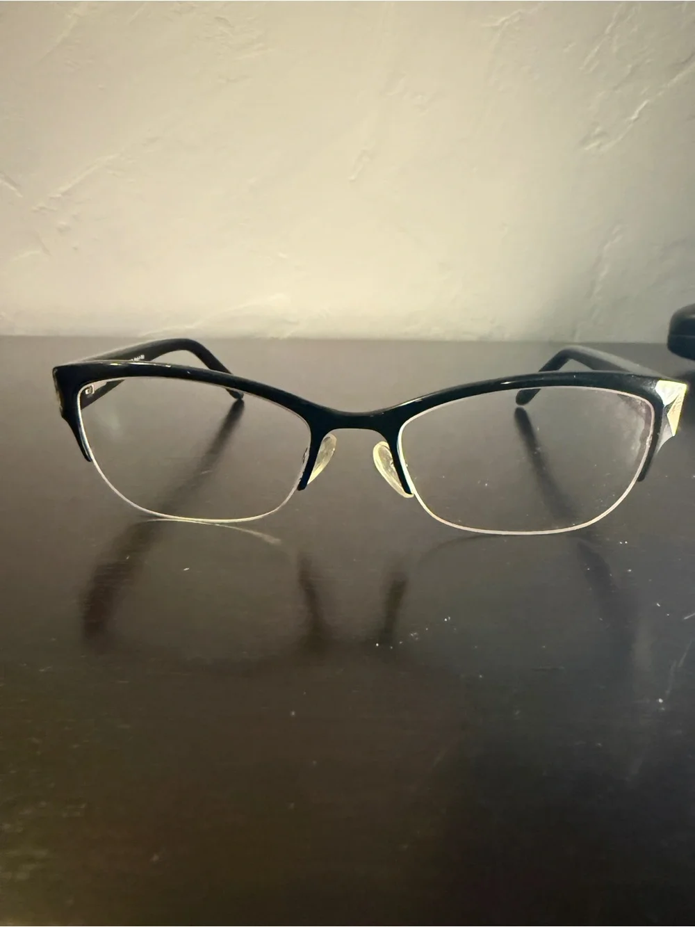 Givenchy Women’s Black Cat-Eye Half-Rim Glasses